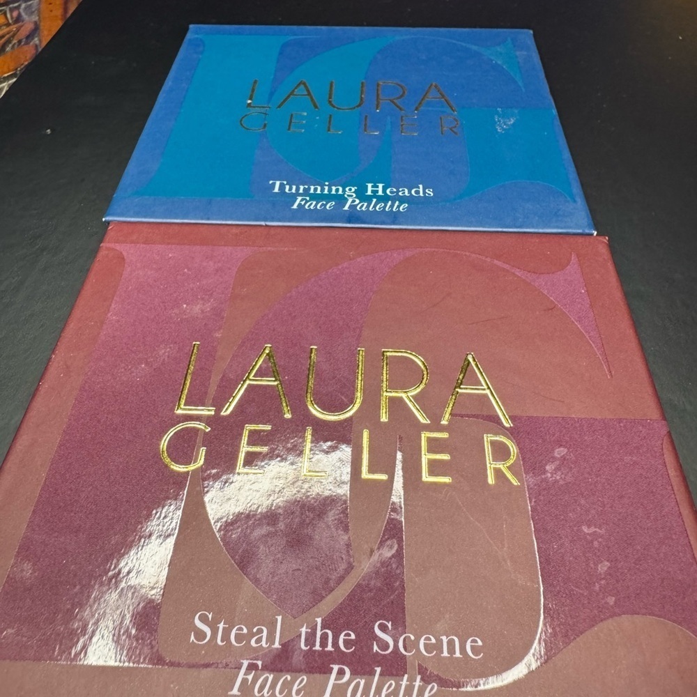 Two Laura Geller Face Palette Sets in brown. Turning Heads and Steal the Scene.